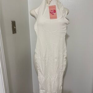Heart Hips Ivory Midi Dress NWT Medium